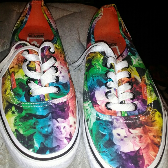 vans rainbow kitty shoes